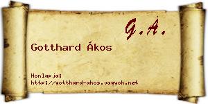 Gotthard Ákos névjegykártya