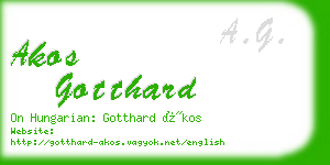 akos gotthard business card